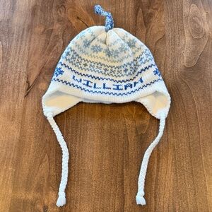 Cozy Blue and White Knit Kids Hat ‘William’